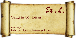 Szijártó Léna névjegykártya